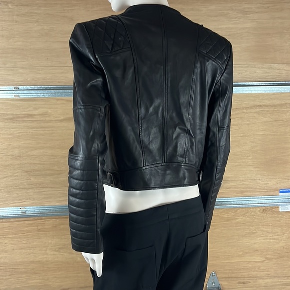 NWOT Alice + Olivia 100% Lambskin Moto Jacket Size Medium, defective zipper - Picture 10 of 17